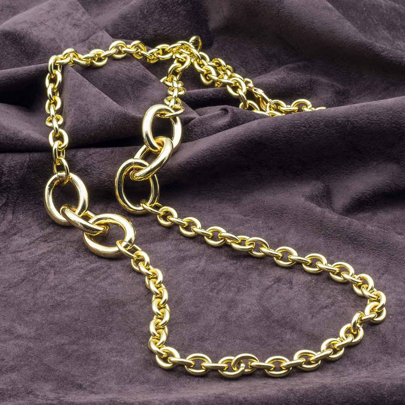collana lunga o doppio giro francesca bianchi design in brpnzo placcata oro - via condotti store