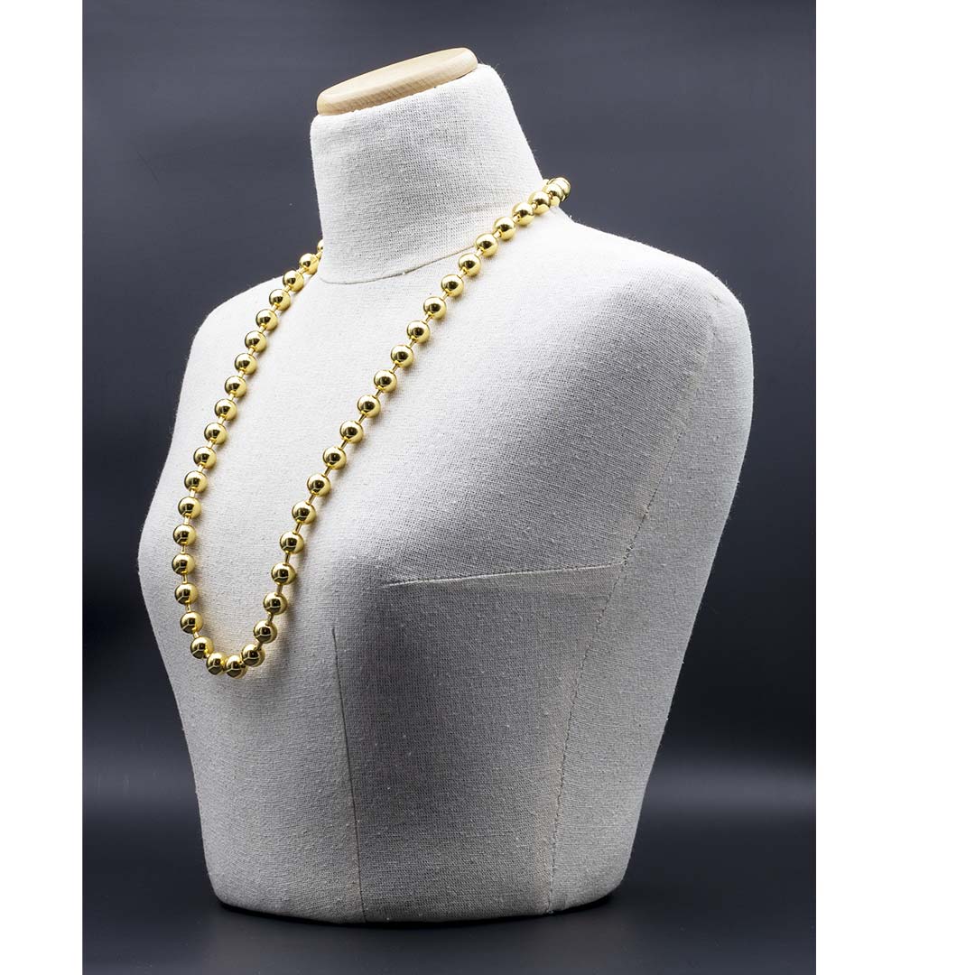 collana da donna placcata oro 18 carati cm 83 con catena a sfere francesca bianchi design - via condotti store