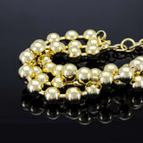 particolare della collana da donna catena a sfere in bronzo placcato oro francesca bianchi design - via condotti store