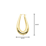 misure dell'orecchino a goccia francesca bianchi design placcati oro giallo 5,5 per 3,5 cm - via condotti store