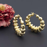 Orecchini boccole grandi placcati oro - via condotti store