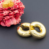 Orecchini boccole a cerchio placcati oro - via condotti store