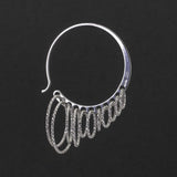 Profilo orecchino a cerchio tipo cornucopia in Argento 925 - via condotti store