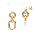 profilo degli orecchini pendenti a catena vuota in argento 925 placcati oro - via condotti store