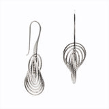orecchini pendenti in argento 925 bianco rodiato - via condotti store